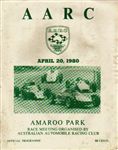 Programme cover of Amaroo Park Raceway, 20/04/1980