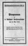 Programme cover of Belzig, 12/05/1929
