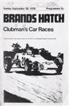 Programme cover of Brands Hatch Circuit, 20/09/1970