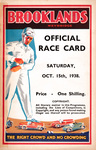 Programme cover of Brooklands (GBR), 15/10/1938