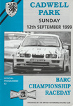 Programme cover of Cadwell Park Circuit, 12/09/1999