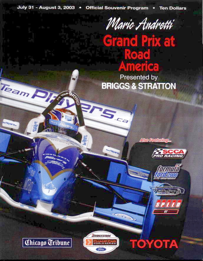 2003 CART Series Programmes The Motor Racing Programme