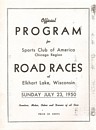 Programme cover of Elkhart Lake Public Road Circuit, 23/07/1950