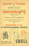 Programme cover of Floreffe, 02/05/1954