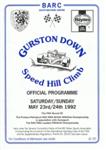 Programme cover of Gurston Down Hill Climb, 24/05/1992