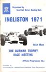 Programme cover of Ingliston Circuit, 16/05/1971