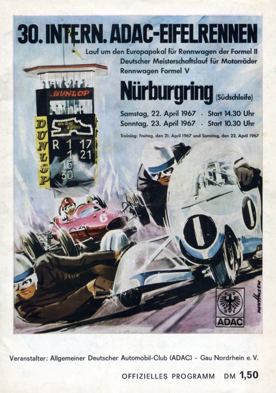 1967 European Formula 2 Championship Programmes The