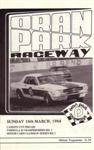 Programme cover of Oran Park Raceway, 18/03/1984
