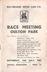 Programme cover of Oulton Park Circuit, 14/07/1962