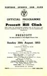 Programme cover of Prescott Hill Climb, 30/08/1953