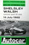 Programme cover of Shelsley Walsh Hill Climb, 14/07/1968