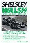 Programme cover of Shelsley Walsh Hill Climb, 11/08/1996