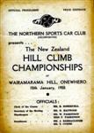 Programme cover of Wairamarama Hill Climb, 15/01/1955