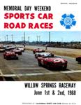 Programme cover of Willow Springs, 02/06/1968