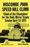 Programme cover of Wiscombe Park Hill Climb, 15/04/1973