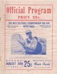 Programme cover of Milwaukee Mile, 30/08/1953