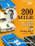 Programme cover of Milwaukee Mile, 17/08/1961