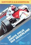 Zandvoort, August 25, 1985