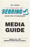 Cover of 12 Hours of Sebring Media Guide, 1987