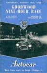 Programme cover of Goodwood Motor Circuit, 20/08/1955