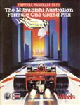 Programme cover of Adelaide Parklands Street Circuit, 03/11/1985
