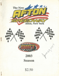 Programme cover of Afton Speedway, 27/06/2003