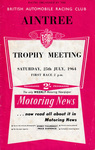 Programme cover of Aintree Circuit, 25/07/1964