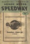 Programme cover of Akron Motor Speedway (NY), 16/06/1935