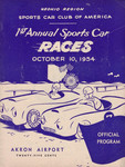 Programme cover of Akron Airport (OH), 10/10/1954