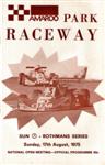 Programme cover of Amaroo Park Raceway, 17/08/1975