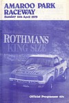 Programme cover of Amaroo Park Raceway, 15/04/1979