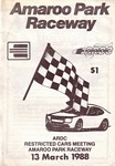 Programme cover of Amaroo Park Raceway, 13/03/1988