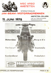 Programme cover of Amstetten-Zeillern, 11/06/1978