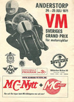 Programme cover of Anderstorp Raceway, 25/07/1971