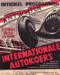 Programme cover of Antwerpen, 22/05/1938
