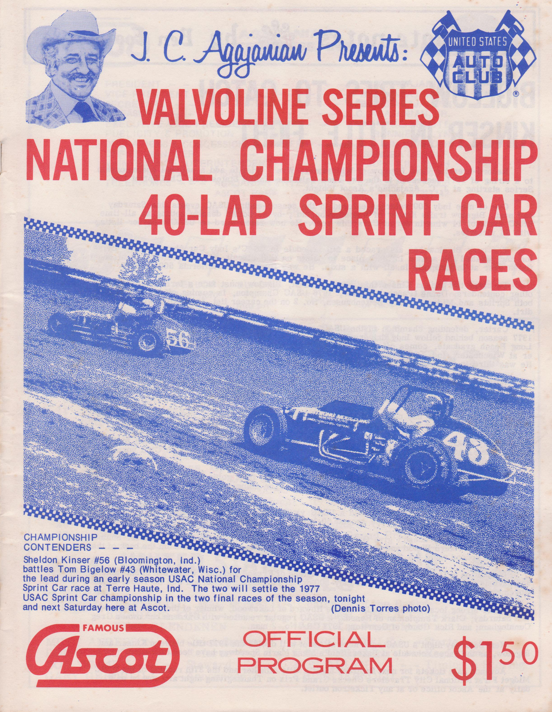 Ascot Park Program Cover Poster 1980 Sprint Car Races 