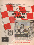 Programme cover of Ascot Park, 03/11/1962