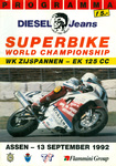 Programme cover of TT Circuit Assen, 13/09/1992