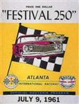 Programme cover of Atlanta Motor Speedway, 09/07/1961