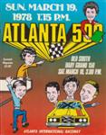 Programme cover of Atlanta Motor Speedway, 19/03/1978