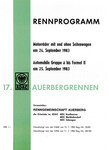Programme cover of Auerberg Hill Climb, 25/09/1983