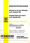 Programme cover of Auerberg Hill Climb, 29/09/1985