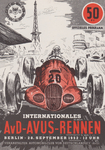 Programme cover of AVUS (Automobil-Verkehrs- und Übungsstraße), 28/09/1952