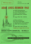 Programme cover of AVUS (Automobil-Verkehrs- und Übungsstraße), 26/08/1962