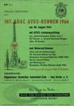 Programme cover of AVUS (Automobil-Verkehrs- und Übungsstraße), 30/08/1964