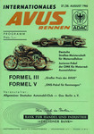 Programme cover of AVUS (Automobil-Verkehrs- und Übungsstraße), 28/08/1966