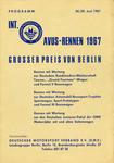 Programme cover of AVUS (Automobil-Verkehrs- und Übungsstraße), 25/06/1967