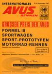 Programme cover of AVUS (Automobil-Verkehrs- und Übungsstraße), 10/09/1967