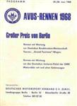 Programme cover of AVUS (Automobil-Verkehrs- und Übungsstraße), 30/06/1968