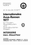 Programme cover of AVUS (Automobil-Verkehrs- und Übungsstraße), 22/05/1977